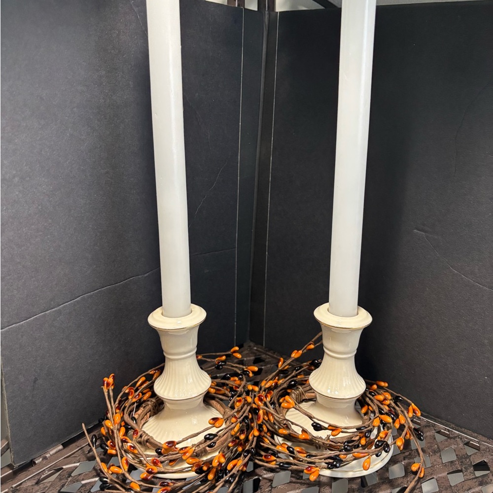 4 Candle Rings Orange/Black Berry - Picture 8 of 9